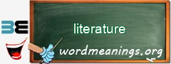 WordMeaning blackboard for literature